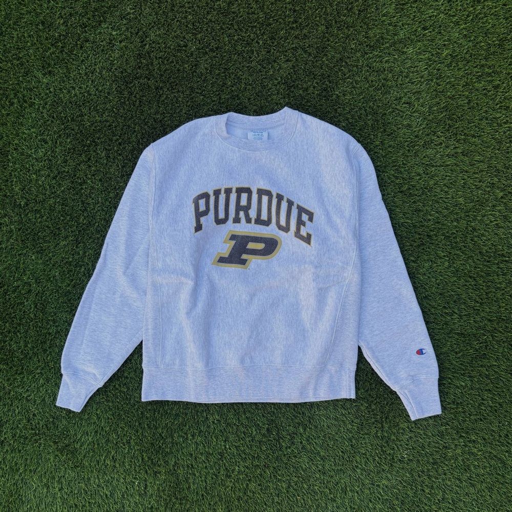 Purdue University Champion Sweatshirt Reverse Weave Crewneck Pullover Sz Medium